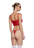 Frosty Bite Lingerie Set - Red