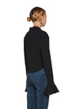 Rare Moment Collared Top - Black