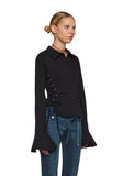 Rare Moment Collared Top - Black