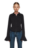 Rare Moment Collared Top - Black