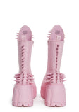 The Problem Child Combat Boots - Pink