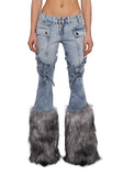 Gigi Faux Fur Denim Jeans
