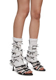 Paris Dreams Leg Warmer Heels - White