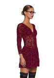 Letters Never Sent Mini Dress - Dark Red