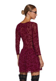 Letters Never Sent Mini Dress - Dark Red
