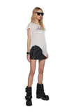 Warp Spiked Mini Skirt With Zippers - Black