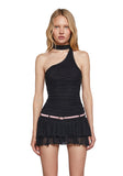 Sweet Vamp One Shoulder Dress - Black