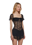 Crushes And Dreams Lace Dress - Black