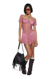 Crushes And Dreams Lace Dress - Pink