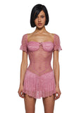 Crushes And Dreams Lace Dress - Pink