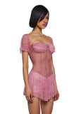 Crushes And Dreams Lace Dress - Pink