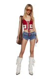 Ranch Star Rhinestone Micro Shorts