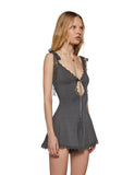 Whispering Wind Sleeveless Romper - Gray