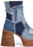 Winding Roads Ankle Boots - Denim