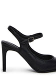 Preppy At Heart Pointed Toe Heels - Black