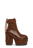 Woodland Lucid Dream Corset Boots - Brown