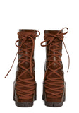 Woodland Lucid Dream Corset Boots - Brown