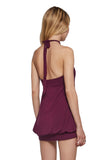Y2K Bubble Mini Dress - Purple