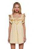 Sunset Stroll Babydoll Dress - Yellow