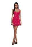 I'm Baby Mini Slip Dress - Dark Pink