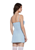 Flirty N' Thriving Marabou Dress - Light Blue