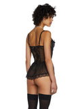 Spoiled But Not Rotten Lace Teddy - Black