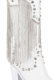 Present Perfect Cowboy Boots - White