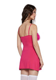 Flirty N' Thriving Marabou Dress - Dark Pink