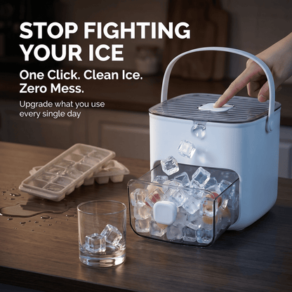 🧊 LAST DAY 50% OFF ✨ ONE PRESS ICE SYSTEM — CLEAN ICE. ZERO EFFORT.  ❄️