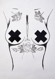 Dom Squad Black Wet Vinyl X Shape Pasties