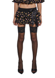 Floral Ruffled Mini Skirt