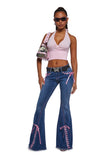 Amazed Babe Flared Jeans