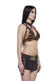 Brazen Tactics Chain Harness Choker - Black