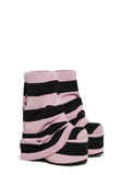 Snuggle Lifestyle Platform Boots - Striped