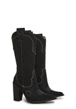 Basic Present Perfect Cowgirl Boots - Black