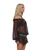 Billowing Winds Boho Dress - Brown
