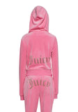 OG Big Bling Velour Hoodie - Pink