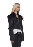 Polished Rebel Cropped Bomber Jacket