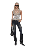 Washed Twill Vest Top