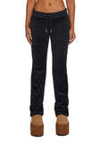 OG Big Bling Velour Track Pants - Black