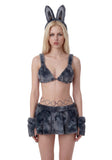 Labubu Furry Lingerie - Grey
