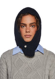 Fall Vibing Knit Hood - Black