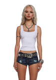 Crystal studded belt
