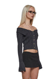 Sweet Face Off The Shoulder Cardigan