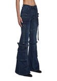 Level Up Cargo Fitted Jeans - Blue