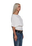 Charm Behavior Wrap Top - White