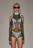 Seraph Reflective Bikini Romper Set