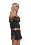 Socialite Spotted Leopard Off The Shoulder Top