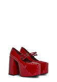 Macabre Meetup Platform Mary Janes - Red
