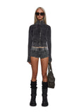 Ego Ribbed Knit Zip Up